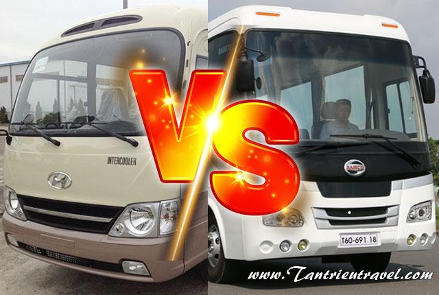 Nên chọn thuê xe 29 chỗ County hay Samco Felix