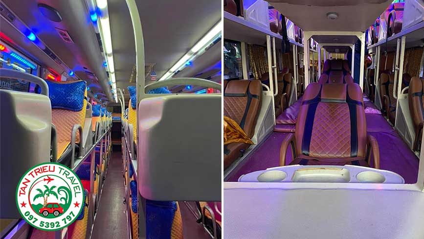 Ghế nằm thoải mái và tiện nghi của dòng xe đi Tà Giang