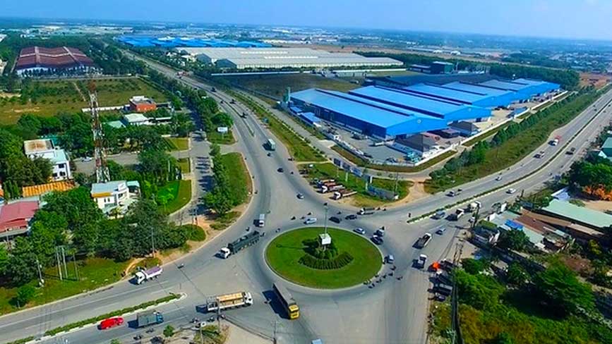 Một góc của thành phố công nghiệp Tân Uyên