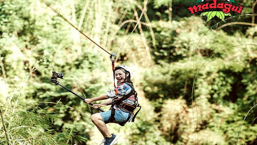 Trượt Zipline cảm giác mạnh tại Madagui