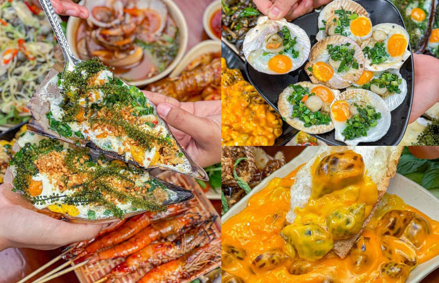 Chế biến ốc hấp dẫn tại quán Quỳnh Trân