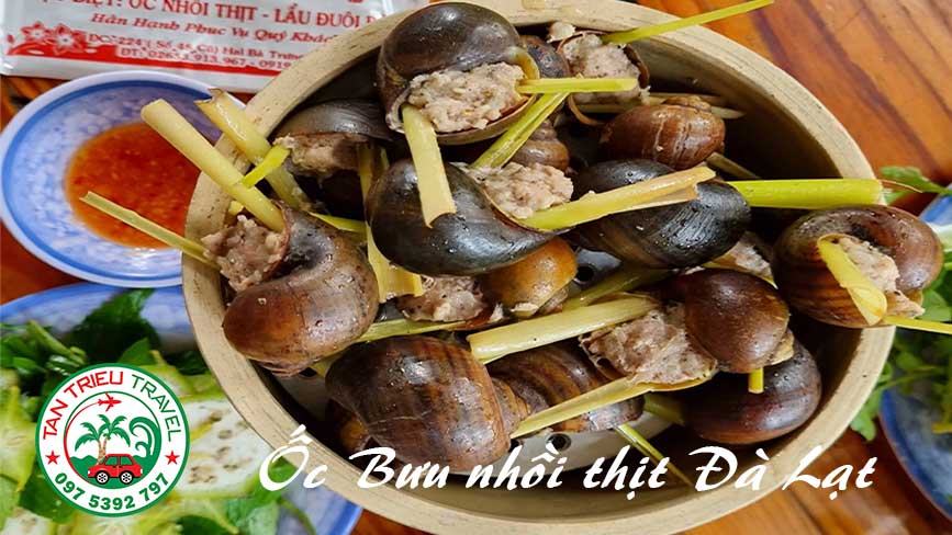 Ốc Bưu nhồi thịt Đà Lạt, món nóng đêm lạnh Đà lạt