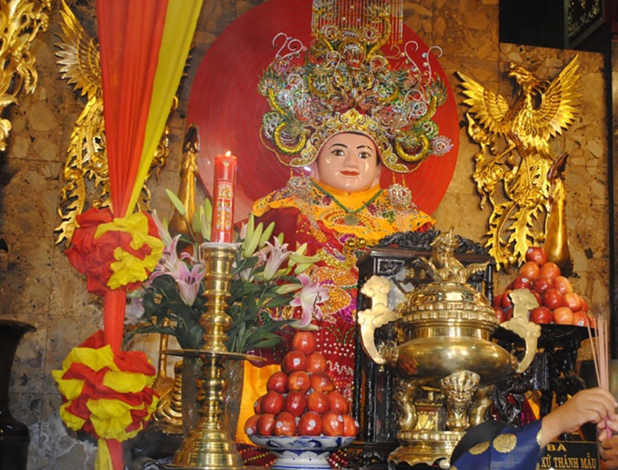 Nơi bà ngự đã trở thành điểm tâm linh nổi tiếng